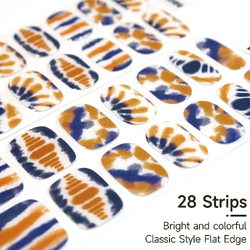 Semi Cured Gel Nail Strips, 28pcs Real Nail Polish Art Stickers/Wraps, Includes Prep Pads, Nail File & Wood Stick, Sticker Nails for Women Girls Kids Diy Decorations Birthday Party Favor Gifts - Image 3