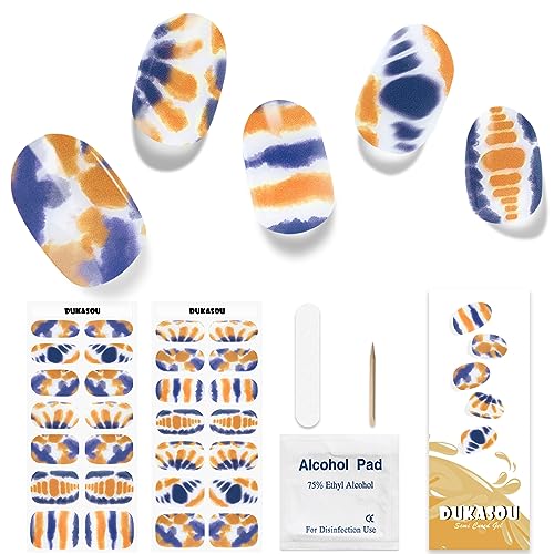 Semi Cured Gel Nail Strips, 28pcs Real Nail Polish Art Stickers/Wraps, Includes Prep Pads, Nail File & Wood Stick, Sticker Nails for Women Girls Kids Diy Decorations Birthday Party Favor Gifts