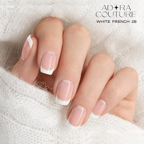 Semi Cured Gel Nail Strips French Tip | 30pcs White French Tip Nail Wraps Kit for Women | Gel Nail Stickers with UV Light Required (White French 2B) - Image 5