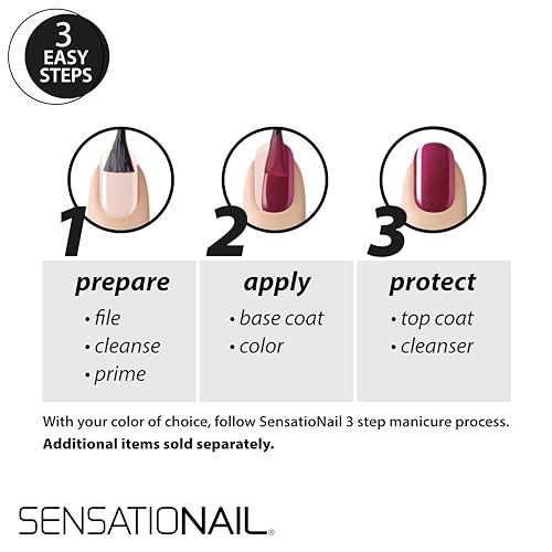 Sensationail Gel Nail 10 Color Kit. Easy at home gel nail polish. Includes: white, pink, blue, red, mint, hot pink, teal, glitter, tan - Image 5