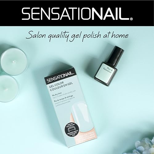 Sensationail Gel Nail 10 Color Kit. Easy at home gel nail polish. Includes: white, pink, blue, red, mint, hot pink, teal, glitter, tan - Image 6