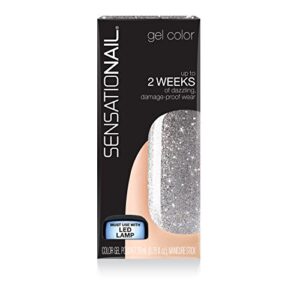 SensatioNail Silver Glitter Gel Polish 0.25 oz for Nail Art & Design