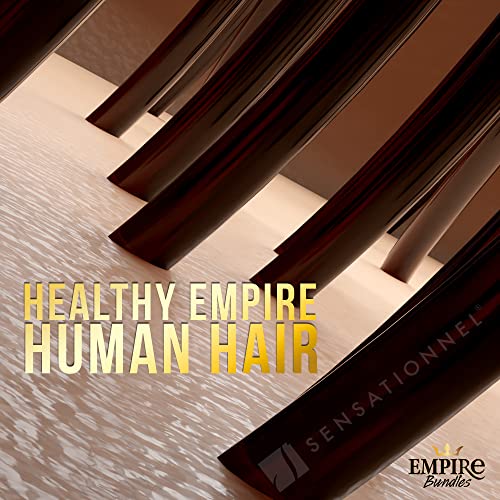 Sensationnel Empire Bundle weave hair - Empire Bundles virgin human hair extensions Unprocessed hair - EMPIRE BUNDLES loose deep 2 pack 14 inch (NATURAL/BLACK) - Image 6