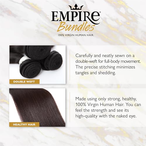 Sensationnel Empire Bundle weave hair - Water Deep virgin human hair - Empire Bundles 10A Water Deep (12 inch, NATURAL/BLACK) - Image 5