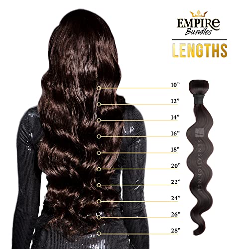 Sensationnel Virgin Human Hair Weave Empire Bundle 10A Straight (10-26") (14 inch, 613) - Image 7