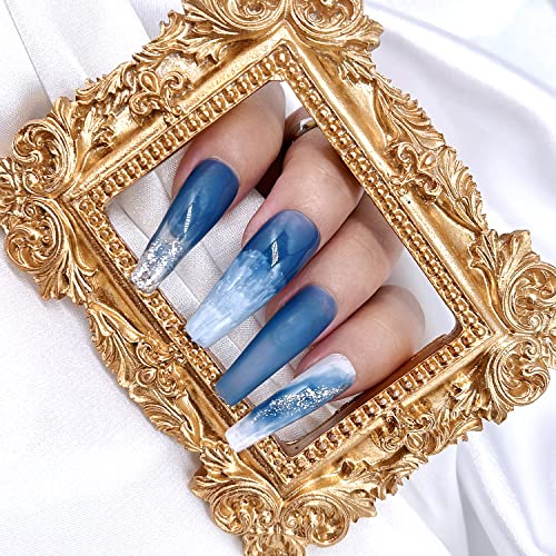 senvenski Blooming Gel Nail Polish, Jelly Crystal Gel Nail Polish Sheer Clear White Milky Green Orange Blue Purple Black Gift UV LED Art Varnish Kit - Image 3