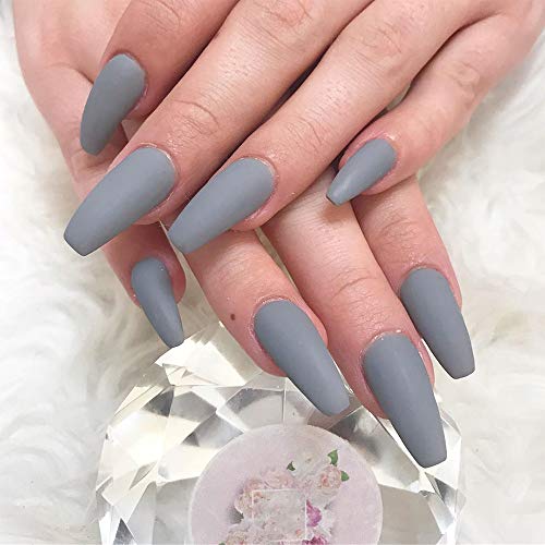 senvenski Grey Black Gel Nail Polish, White Glitter Dark Purple Charcoal Pewter Gel Polish Shimmer Crystal Gift Soak Off Set UV LED Art Varnish (CS010) - Image 4