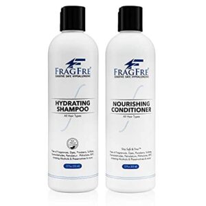 Shampoo and Conditioner 12 oz/ea (2-Pack Gift Set) - Sulfate Free Shampoo and Conditioner - Gluten Free Vegan Shampoo Conditioner - Color Safe Hypoallergenic Parabens Free - Fragrance Free