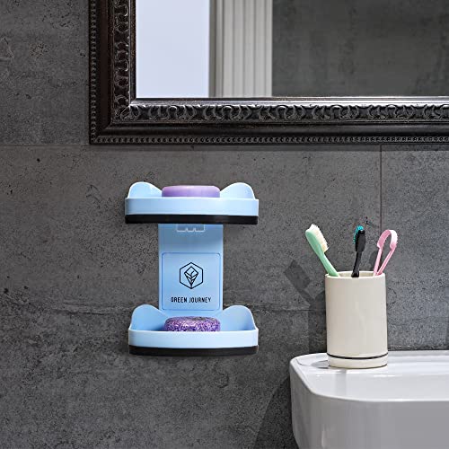 Shampoo and Conditioner Bar Set with Bar Holder, Natural Ingredients, Sulfate-Free, Travel Size, Biodegradable Packaging, Easy-Install and Drainage - Image 5
