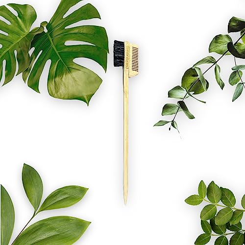 SHAN'ROCK BEAUTISTIC 4pc Eco-Friendly Bamboo Wide-Tooth Comb,Paddle Detangling Brush, Pick and Edge Brush Set for Thick, Curly, Straight, Wavy, Dry and Fine Hair - Image 3