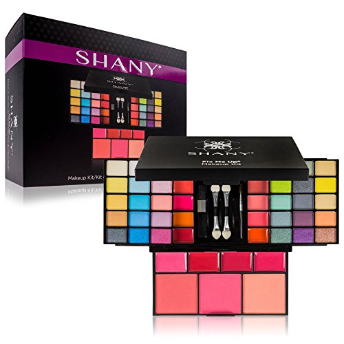 SHANY 'Fix Me Up' Makeup Kit - Compact Travel Makeup Portable Giftable Adult and Teen Makeup Set Eye Shadows, Lip Colors, Blushes, and Applicators - Image 2