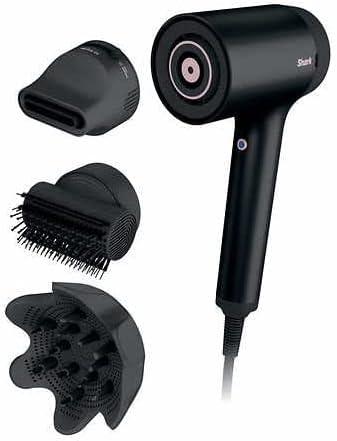 SHARK HyperAir IQ Hair Dryer Ultra-Fast Drying. No Heat Damage. Styles That Last. (Black) (Renewed) 1.0 Count