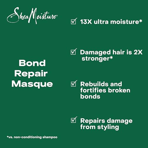 SheaMoisture Bond Repair Shampoo, Conditioner, Leave-In, & Masque Alma Oil 4 Pk to Strengthen Hair with Restorative HydroPlex Infusion - Image 9