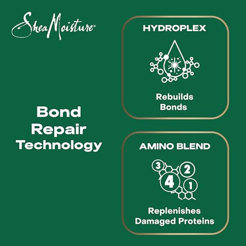 SheaMoisture Bond Repair Shampoo, Conditioner, Leave-In, & Masque Alma Oil 4 Pk to Strengthen Hair with Restorative HydroPlex Infusion - Image 7