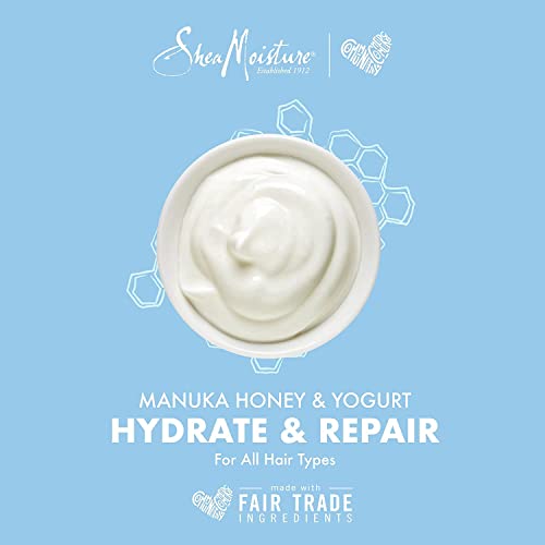 SheaMoisture Hair Mask - Manuka Honey & Yogurt, Hydrate + Repair Protein Power Treatment, Hair Treatment for Dry, Damaged Hair Care with Organic Shea Butter & Castor Oil for Hair, 8 Oz (Pack of 2) - Image 5
