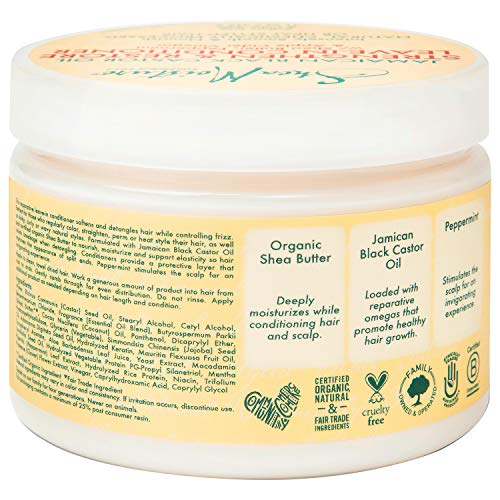 SheaMoisture Jamaican Black Castor Oil Leave-In Conditioner for Damaged Hair 11 oz 2 Pack - Image 3