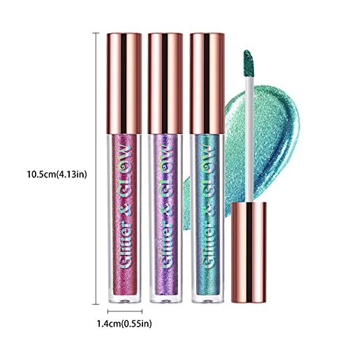 Shimmer Eyeshadow Makeup Liquid Eyeshadow Shiny Eye Shadow Multi-Dimensional Eye Looks Lightweight Longwearing Flake-Proof Waterproof Quick-drying One-Swipe Coverage Todays Daily Deals - Image 3