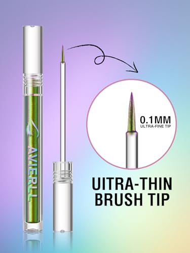 Shimmer Liquid Eyeliner Pencil,Pink Purple Chameleon Colored Satin Eye Liner,Metallic Multi-Reflective Finish Eyeliners Waterproof Smudge-proof Longwearing Ultra-Fine Tip Eyeliner Pen (06) - Image 5