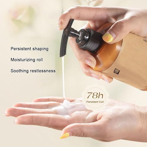 Shiren Zhuangshu, Long-Lasting Styling Moroccan Volume Moisturizing Elasticity, Curly Hair Elastin, Hydrating Styling Cream, Moisture Styling Elastin for All Hair Types (300g) - Image 4