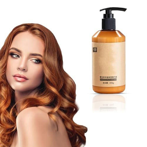 Shiren Zhuangshu, Long-Lasting Styling Moroccan Volume Moisturizing Elasticity, Curly Hair Elastin, Hydrating Styling Cream, Moisture Styling Elastin for All Hair Types (300g)
