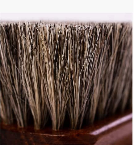 Shoe Brush for Cleaning, Shoe Polish Brush, 100% Horse Hair Shoe Brush, Unique concave Handle Design, Wooden Hand polishing, Suitable for Boots, Shoes and Other Leather Cleaning Care - Image 4
