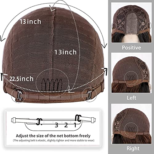 Short Curly Ombre Wig for Women Brown Mixed Blonde Synthetic Hair 14 Inch - Image 6