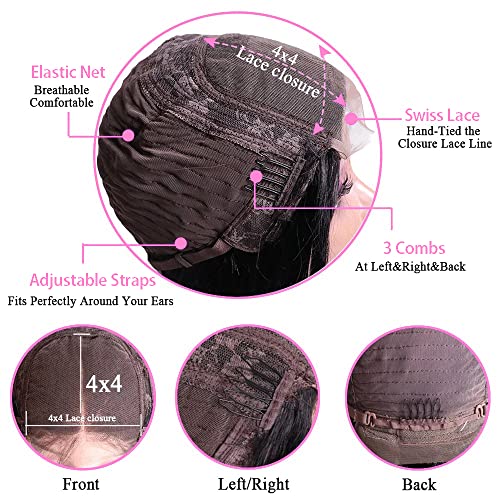Short Curly Wig Lace Front Human Hair Wigs for Black Women Pixie Cut Lace Front Wigs 4x4 Brazilian Remy Human Hair 150% Density Natural Black Color 8 Inch - Image 6