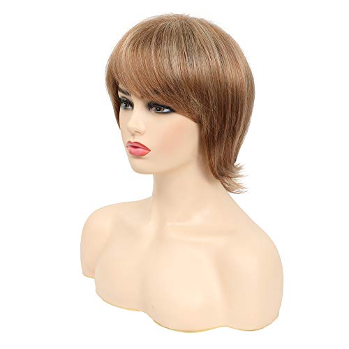 Short pixie cut wigs for white women Strawberry Blonde Synthetic short Wigs Glueless Layered Wigs for Women - Image 3