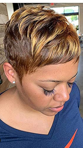 Short Pixie Haircuts Synthetic Short Wigs for Black Women Short Hairstyles for Women (9622)