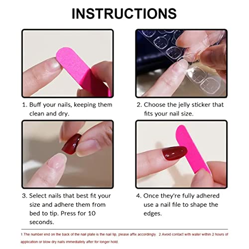 Short Square Press on Nails Solid White Color Fake Nails Acrylic Glossy French Nails with Cool Electroplating Chrome Designs Artificial Glue on False Nails DIY Stick on Nail for Women and Girls 24Pcs - Image 7