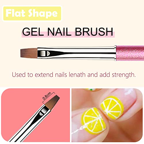 SILPECWEE 3pcs Nail Clean Up Brush Nail Brushes for Cleaning Nail Polish Mistake Acrylic Brush Cleaner Cuticles Acetone Nail Pen Nail Art Brushes French Manicure Brush Nail Art Tools - Image 2