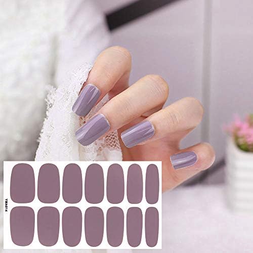 SILPECWEE 8 Sheets Nail Wraps for Women Stick on Nail Polish Strips Solid Color Self Adhesive Nail Polish Stickers Gel Nail Strips Manicure Stickers for Nail Art with 1pc Nail File - Image 7