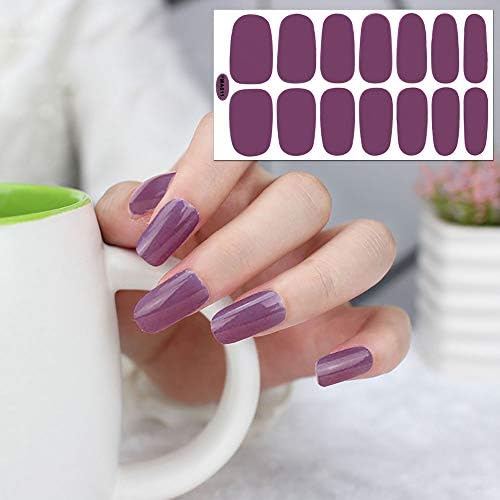 SILPECWEE 8 Sheets Nail Wraps for Women Stick on Nail Polish Strips Solid Color Self Adhesive Nail Polish Stickers Gel Nail Strips Manicure Stickers for Nail Art with 1pc Nail File - Image 6