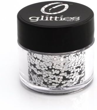 Silver - (.040") - Hexagon Glitter - Solvent Resistant Nail Glitter for Gel, Acrylic, Nail Polish, Nail Art Supplies - Made in The USA - (10 Grams)