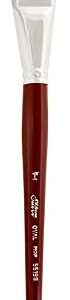 Silver Brush Limited 5519S Silver Mop White Oval Brush, Oil, Acrylic, and Watercolor Brush, Short Handle, Size 1"