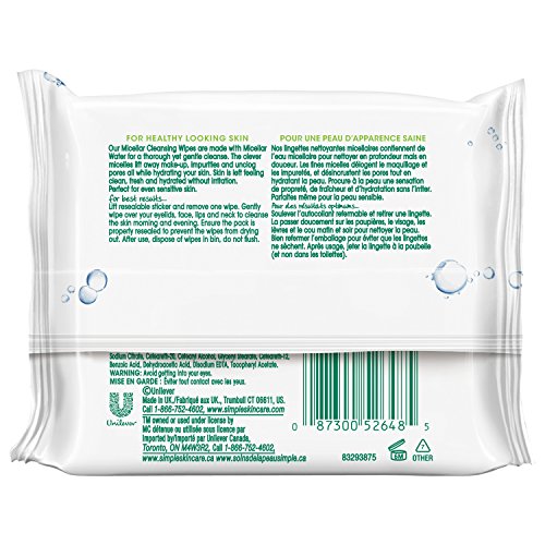Gentle Micellar Cleansing Wipes 25 Count Pack for Makeup Removal and Cleansing - Image 2