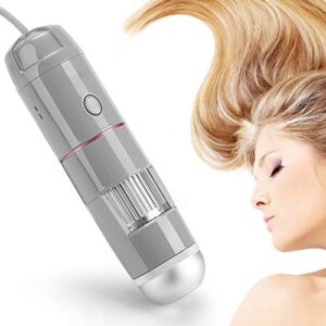 Skin Hair Detector, 5-200X USB OTG Skin Hair Scalp Detector Digital Microscope Skin Analyser 200MP Camera