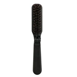 Small Home Brushes Stylish for Men Daily Travel Mustache Pocket Hair Folding Brush Black Comb Beard Portable Detangling Barber Outdoor Straighten Brush: Grooming