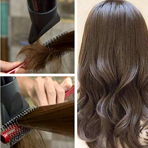 Small Round Wooden Hair Brush with Soft Nylon Bristles and Wood Handle for Curly Hair - Image 7