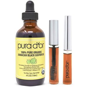 Organic Jamaican Black Castor Oil 4 oz Smoky Scent for Hair and Skin Care