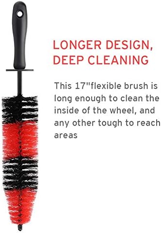 Long Handle Soft Bristle Wheel Rim Brush for Scratch-Free Car Washing and Detailing - Image 6