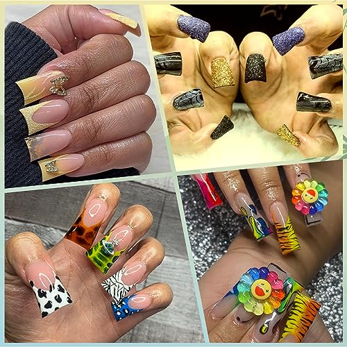Soft Gel Duck Full Cover Nail Tips for Acrylic Nails Professional,120PCS Clear & 120PCS White - Image 6