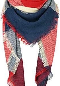 Soft Warm Plaid Tassel Scarf Women's Fall Winter Blanket Shawl Wrap Large