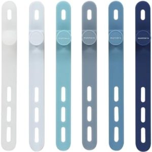 sofumo Soft Touch Cable Band Reusable Silicone Convenient Goods Dryer/Hair Iron 6 Colors 1 Set of 6 Aqua Color MOT-CBBAND03-AQ