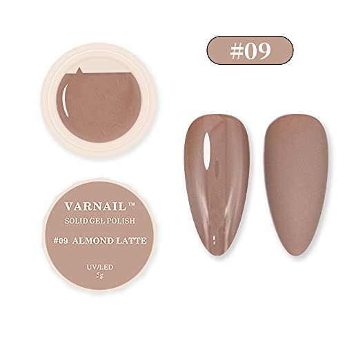 Solid Gel Nail Polish for Nails Art Kit, 10 Colors Nude Cream Pudding Gel Polish Set, DIY Nail Art Design Manicure Gel Polish for Home and Professional DIY Nail Art Salon (Classic) - Image 5