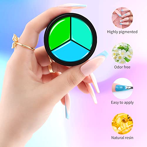 Solid Gel Polish 3Pcs 3 in 1 Colors Pudding Cream Gel Nail Polish Set Soak Off LED UV Solid Nail Polish with Brushes for Nail Art Design DIY Salon Nude Pink Solid Cream Gel Nail Polish - Image 3