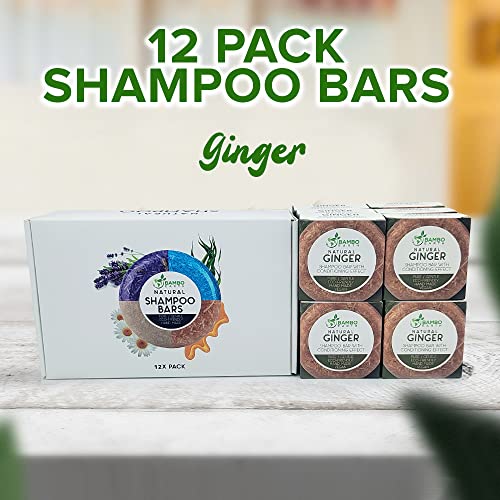 Solid Shampoo Bar And Conditioner Effect Hair Soap – 12 Pack Natural Shampoo Bars For Hair With Plant Based Essential Oils And Eco Friendly Zero Waste Biodegradable Packaging (Ginger Pack Of 12) - Image 2