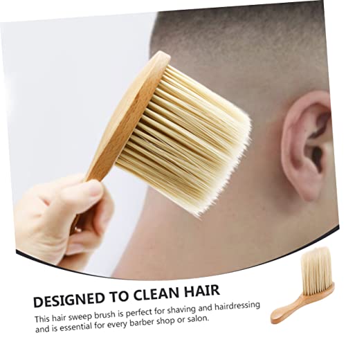 Solid Wood Hair Brush Duster and Facial Cleaning Brush for Hair Cutting and Neck Cleaning - Image 9
