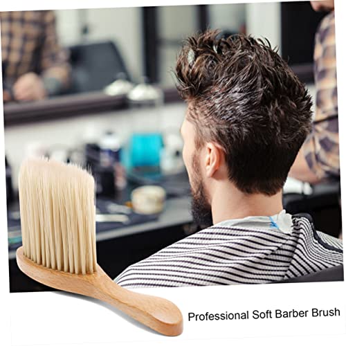 Solid Wood Hair Brush Duster and Facial Cleaning Brush for Hair Cutting and Neck Cleaning - Image 6