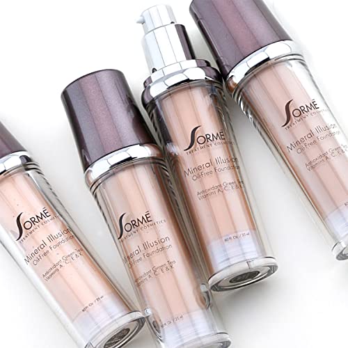 Sorme Mineral Illusion Foundation in Golden Light (25ml) | Oil-Free Liquid Foundation | With Shea Butter, Green Tea, and Vitamins A, C, and E | Hydrating Mineral Makeup Foundation for Face and Body - Image 3